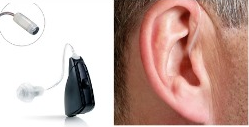 Audífono RIE auricular en el oído